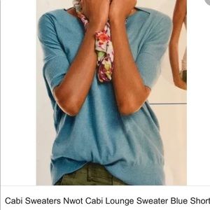 CABI LOUNGE SWEATER W/SHORT SLEEVES SIZE SMALL